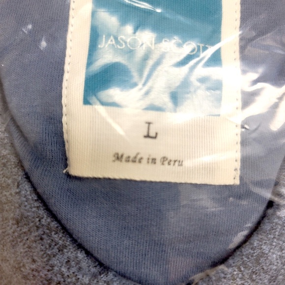 BRAND NEW JASON SCOTT COACH'S BUTTON DOWN JACKET SHIRT-GRAY - Picture 5 of 7